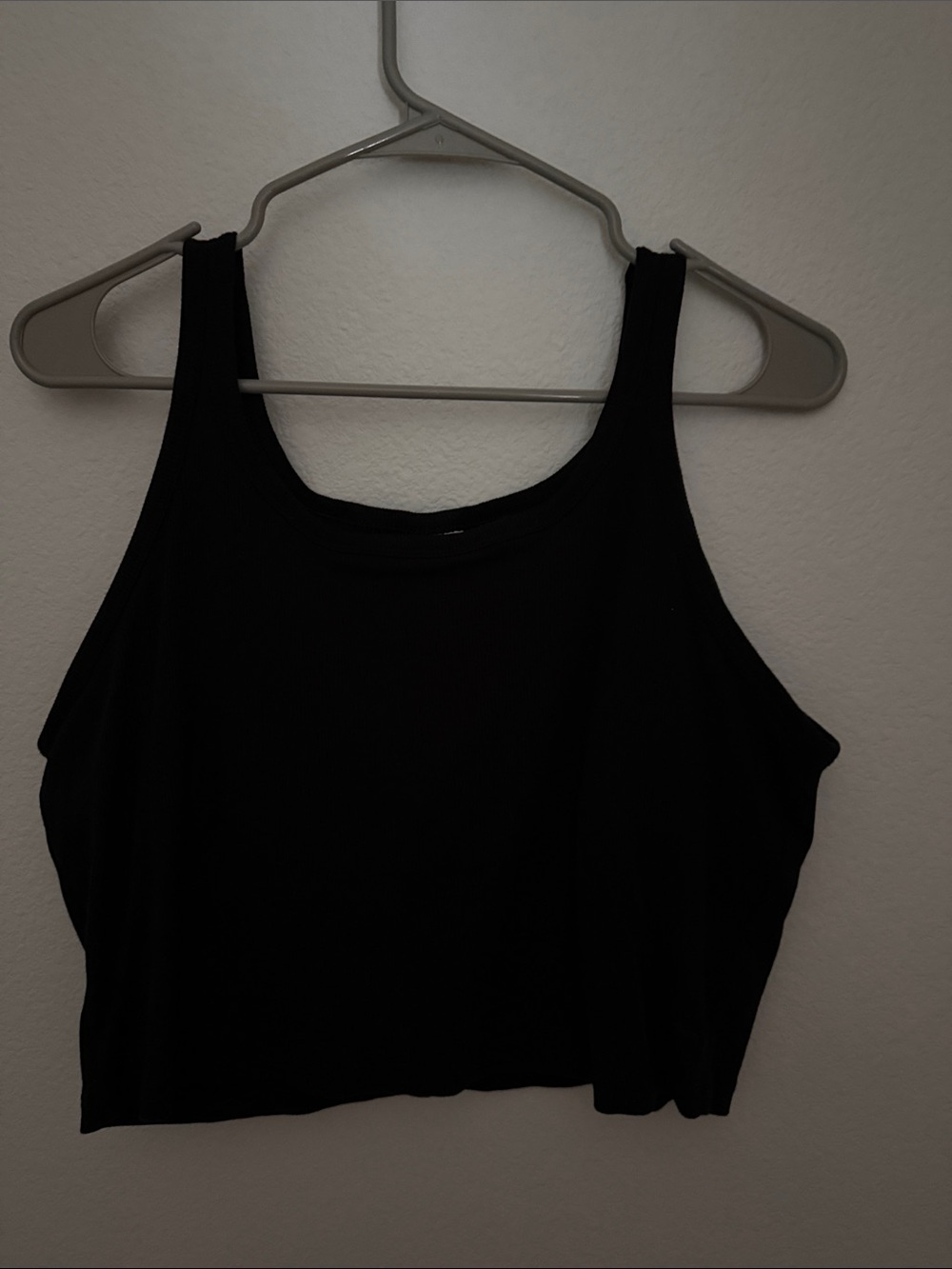 PINK Victoria's Secret Black Cropped Tank Top
